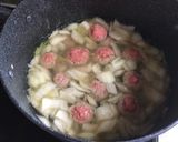 たっぷり白菜の肉だんごスープ作り方5写真