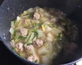 たっぷり白菜の肉だんごスープ作り方7写真