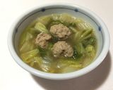 たっぷり白菜の肉だんごスープ作り方8写真