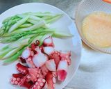 簡単!たことアスパラの卵炒め作り方1写真