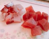 青唐辛子醤油で漬けマグロ作り方5写真