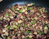 茄子とピーマンと挽き肉の甘辛味噌炒め作り方3写真