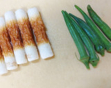 おくらとちくわの超簡単おかず。作り方1写真