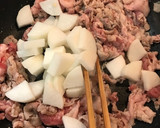 豚肉と厚揚げ大根ピーマンの胡麻味噌炒め☆作り方4写真
