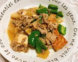 豚肉と厚揚げ大根ピーマンの胡麻味噌炒め☆作り方7写真