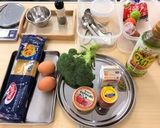 カニとブロッコリーのカルボナーラ作り方1写真