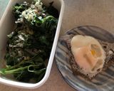 納豆とモロヘイヤの卵入りまぜご飯作り方1写真
