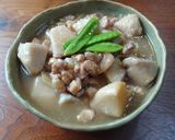 ほっこり里芋と鶏肉の葛餡作り方8写真