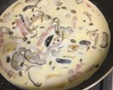 糖質制限!きのこベーコンのクリームパスタ作り方5写真