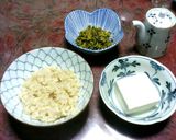 玄米高菜(豆腐入り)混ぜご飯作り方1写真
