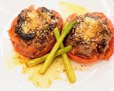 トマトのひき肉詰めのチーズかけ作り方12写真
