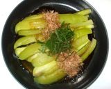 茄子の黒酢ごまソース♪簡単おかか作り方9写真