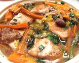 鶏肉とキノコの味噌バタースープ煮作り方4写真