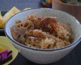 ストウブで炊くきんぴらおこわ作り方7写真