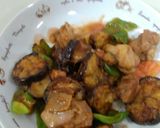 鶏肉トマトなすピーマンワイン焼き肉たれ炒作り方3写真