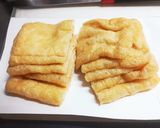 簡単☆ひき肉で油揚げの煮物！作り方3写真