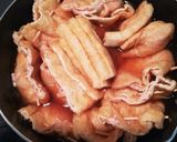 簡単☆ひき肉で油揚げの煮物！作り方6写真