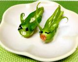 ししとう(オクラ)でバッタ作り方12写真