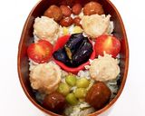 シュウマイと肉団子弁当 詰め方 簡単作り方3写真