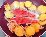 秋鮭と野菜のみそバター焼き作り方7写真