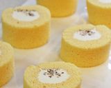 ふんわりミルキーモンブラン*ロールケーキ作り方40写真