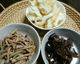 常備菜　油揚げとぜんまい、キクラゲの煮物作り方1写真