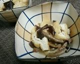 常備菜 油揚げとぜんまい、キクラゲの煮物作り方3写真