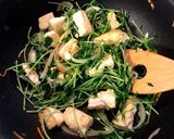 フライパンひとつで豆苗&豆腐チャンプルー作り方5写真