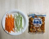 なめこと野菜の和風餡掛け豆腐作り方1写真