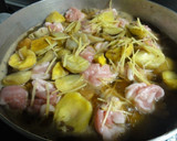 ＊新栗とじゃがいもと豚コマの煮物＊作り方4写真