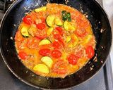サバ缶とズッキーニのパスタ作り方7写真