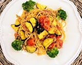 サバ缶とズッキーニのパスタ作り方9写真