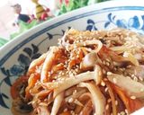 大根の皮としめじの金平作り方3写真