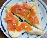 スモークサーモンのブルスケッタ作り方3写真