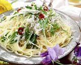 小松菜とひき肉の和風パスタ作り方6写真