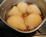 丸ごと✨洋梨の日本酒コンポート作り方2写真