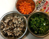 さば味噌煮缶と野菜とお豆のトマトスープ作り方2写真