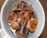 アミタケと水菜の味噌汁作り方2写真