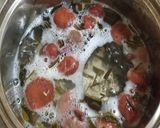 アミタケと水菜の味噌汁作り方4写真