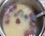 アミタケと水菜の味噌汁作り方6写真