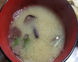 アミタケと水菜の味噌汁作り方7写真