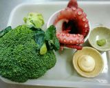プチおかず♥タコとブロッコリーわさびマヨ作り方1写真