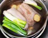 塩豚　蒸してジューシー～薬味ソースがけ作り方4写真