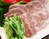 塩豚　蒸してジューシー～薬味ソースがけ作り方7写真