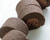 こだわりのチョコモンブラン*ロールケーキ作り方47写真