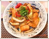 フライパン１つ☆鮭ときのこの照り焼き丼♫作り方5写真