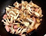 しめじとベーコンの和風パスタ作り方2写真