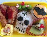 ハロウィンに☆お弁当に☆ドクロおにぎり作り方3写真
