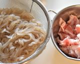 豚バラごぼうと糸こんにゃくのすき煮作り方1写真