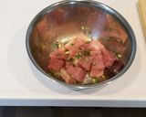 びんちょうまぐろのネギ塩ステーキ作り方2写真